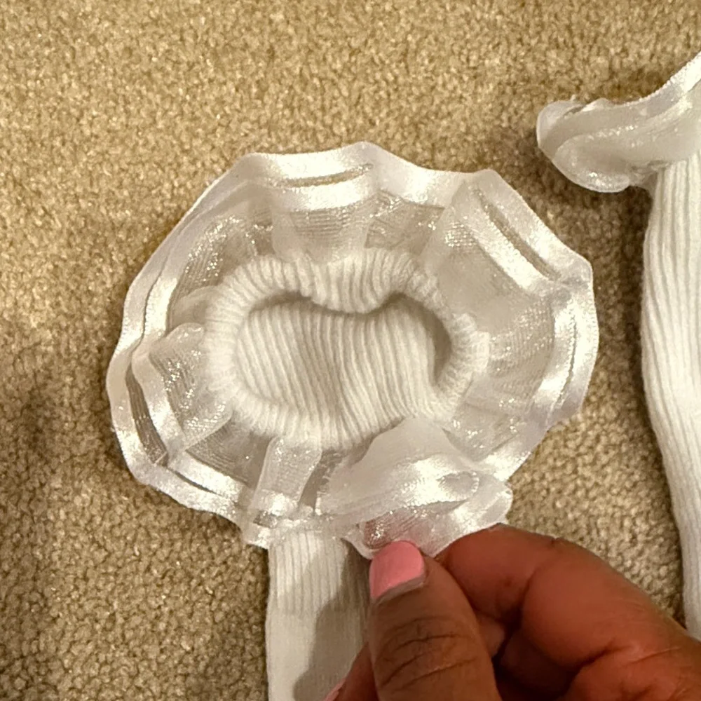 White Ruffle Socks. Little dirty. Cute ruffles